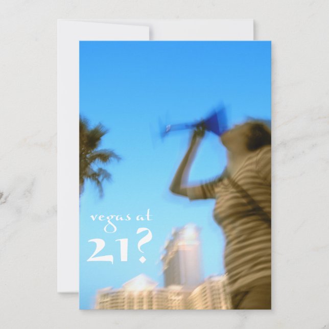 vegas at 21? birthday invitations (Front)