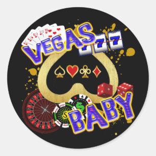 VEGAS BABY CLASSIC ROUND STICKER