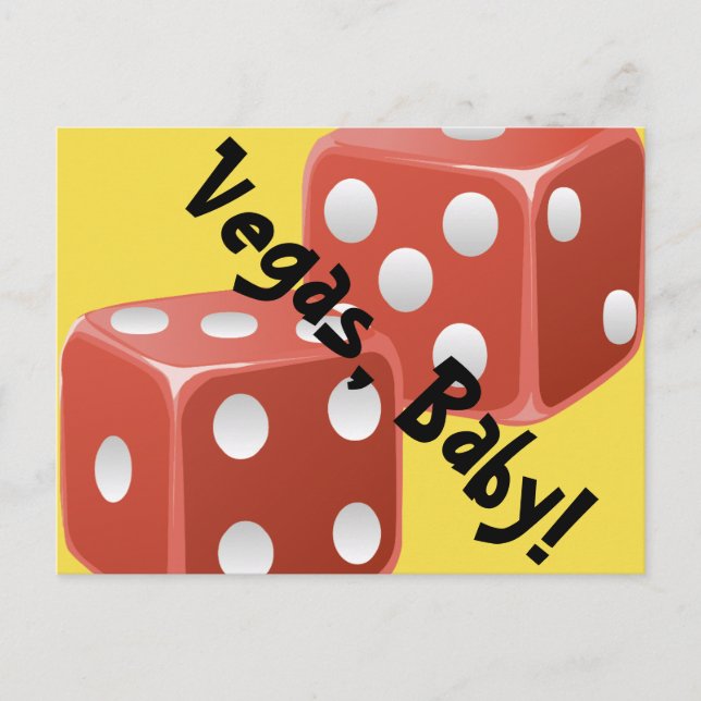 Vegas Baby Dice Postcard (Front)