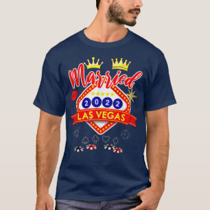 Vegas Bachelor Party Married in Vegas Groom Bride  T-Shirt