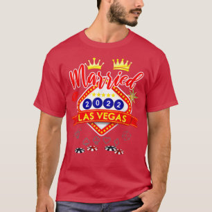 Vegas Bachelor Party Married in Vegas Groom Bride  T-Shirt