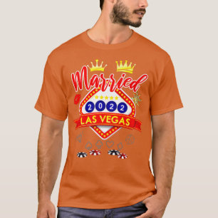 Vegas Bachelor Party Married in Vegas Groom Bride T-Shirt