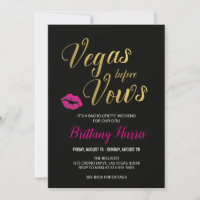 Vegas Before Vows Bachelorette Party Favor Bags