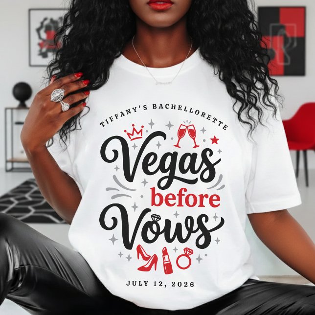 Vegas Before Vows Bachelorette Party T-Shirt (Creator Uploaded)