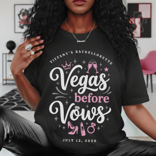 Vegas Before Vows Bachelorette Party T-Shirt