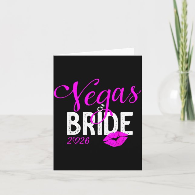 Vegas Bride Squad 2026 Married in Vegas Card (Front)