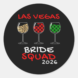 Vegas Bride Squad 2026 Married in Vegas Classic Round Sticker