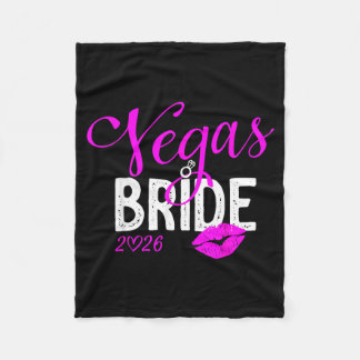 Vegas Bride Squad 2026 Married in Vegas Fleece Blanket