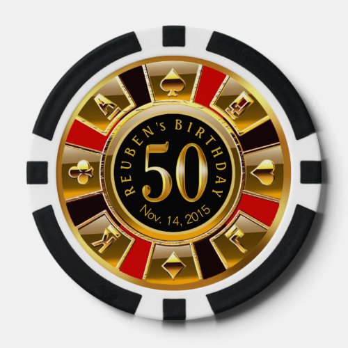 Vegas Casino Chip Red  Black