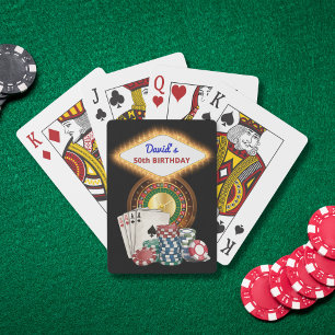 Vegas Casino Night Black Birthday Party Favors Poker Cards