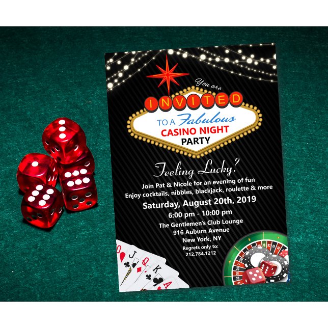 Vegas Casino Night Party Invitation (Creator Uploaded)