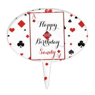 Vegas/Casino style birthday Cake Topper