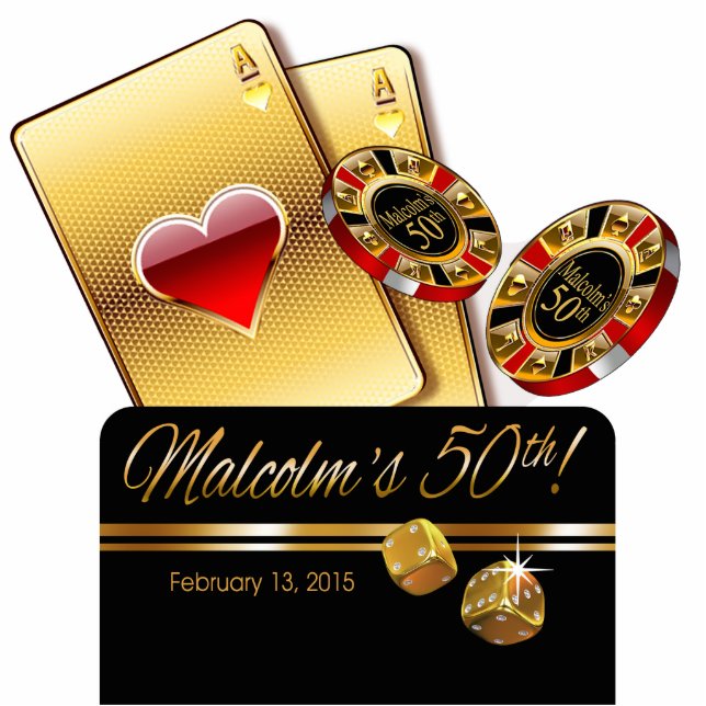 Vegas Casino Style Topper CONTACT ME 2 PERSONALIZE Statuette (Front)