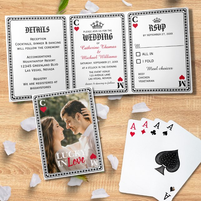 Vegas Casino Wedding Playing Card Lucky In Love  (Creator Uploaded)