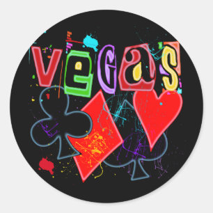 VEGAS CLASSIC ROUND STICKER