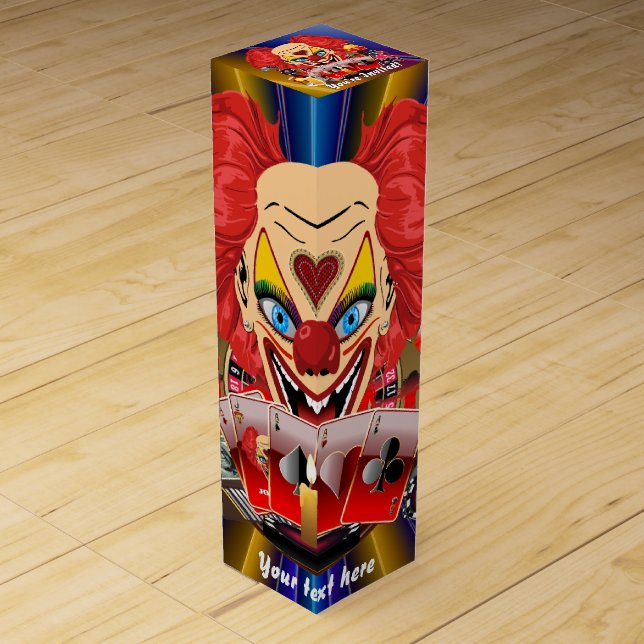 Vegas Clown Any Party View About Design Wine Gift Box (Front)