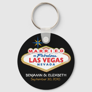 Vegas Destination Wedding Commemorative Keychain