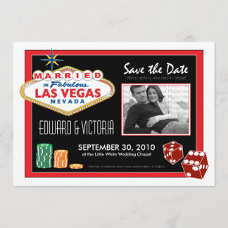 Vegas Destination Wedding Save the Date Invitation