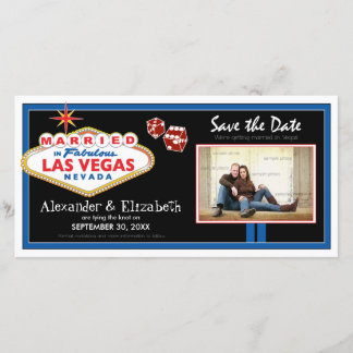 Vegas Destination Wedding Save the Date Photocard