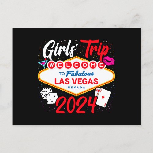 Vegas Girls Trip Party _ Las Vegas Girls Trip 2024 Postcard