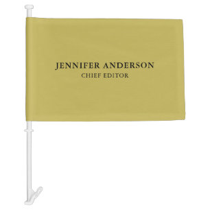Vegas Gold Color Professional Classical Plain Car Flag