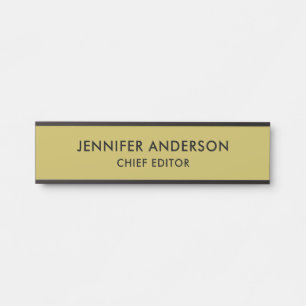 Vegas Gold Color Professional Classical Plain Door Sign