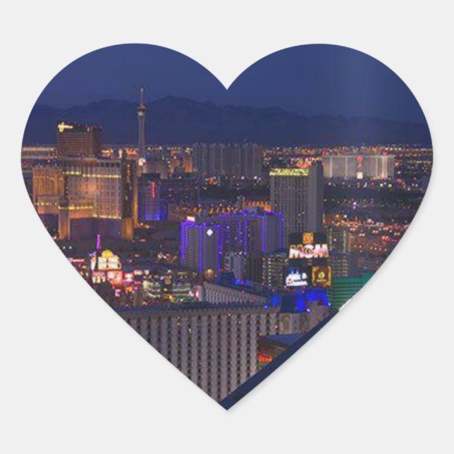 VEGAS HEART STICKER (Front)