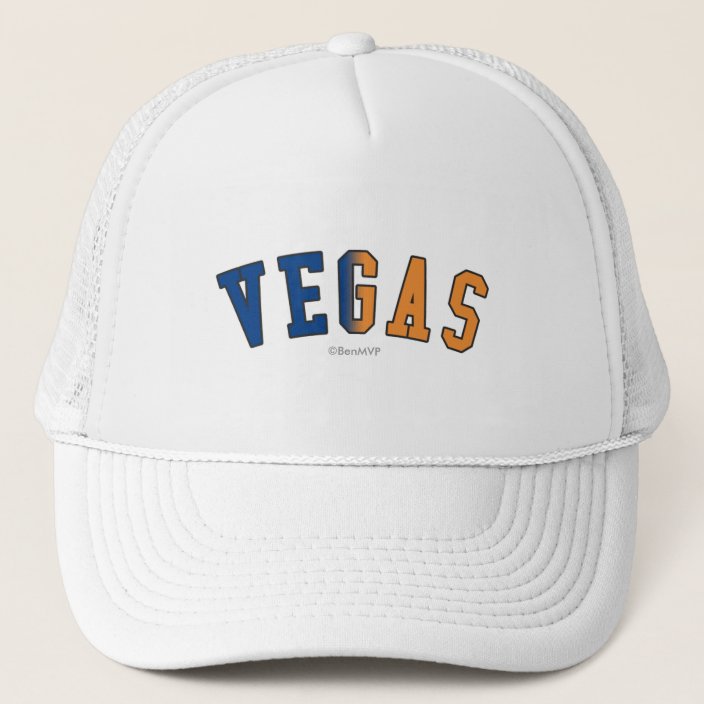Vegas in Nevada State Flag Colors Mesh Hat