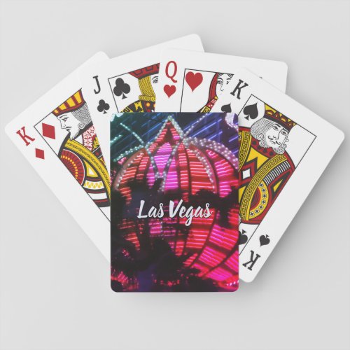 Vegas night lights Playing Cards