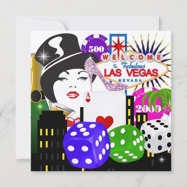 Vegas Party - Casino / Poker - SRF Invitation (Front)