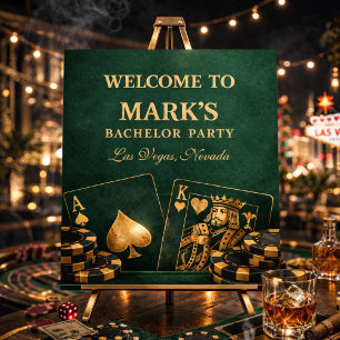 Vegas Poker Night Bachelor Party Foam Board