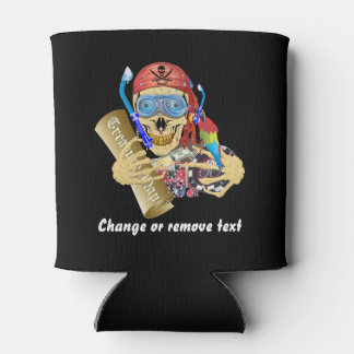 Vegas Pool Pirate 2 Different designs text Can Cooler