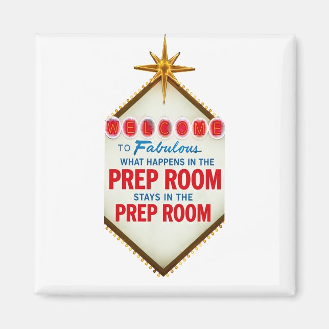 Vegas Prep Room Funny Magnet (Front)