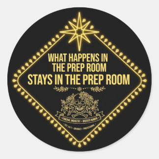 Vegas Prep Room Funny Sticker