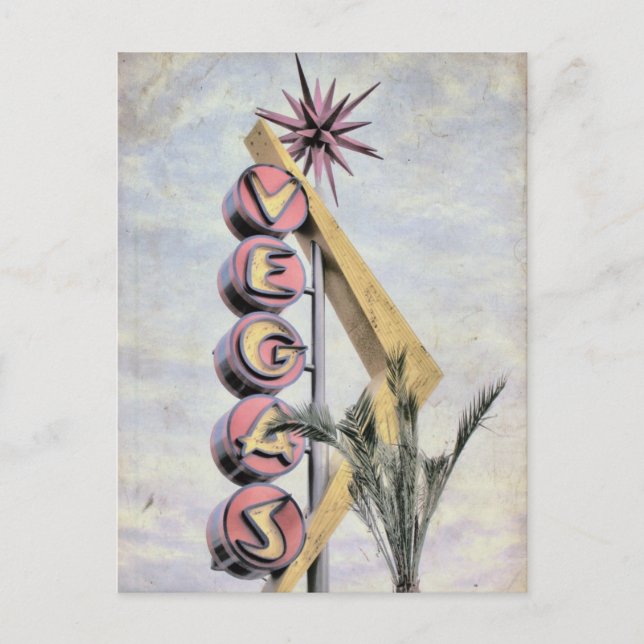 Vegas Retro Nevada Las Vegas Sign Postcard (Front)