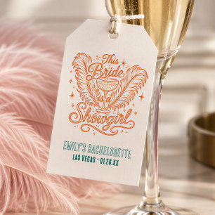 Vegas Showgirl Bachelorette Party Favor Gift Tags