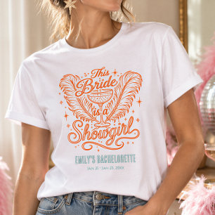 Vegas Showgirl Orange Mint Bachelorette Bride T-Shirt