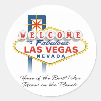 Vegas Sign Classic Round Sticker