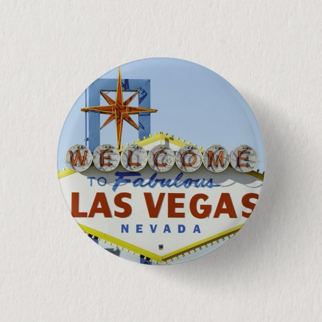 Vegas Sign Daytime Button (Front)
