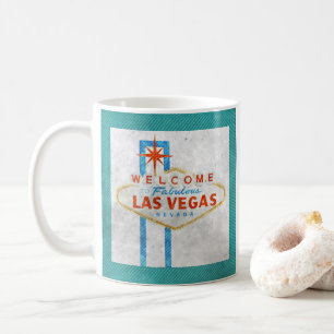 vegas sign grunge coffee mug