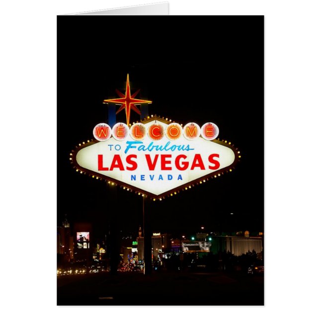 Vegas Sign Lit Up Cards (Front)