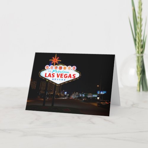 Vegas Sign Night Card