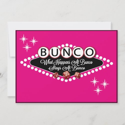 Vegas Style Bunco Invite