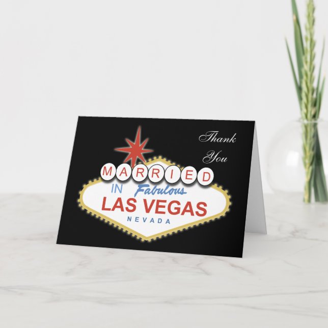 Vegas theme Thank You Card (Front)
