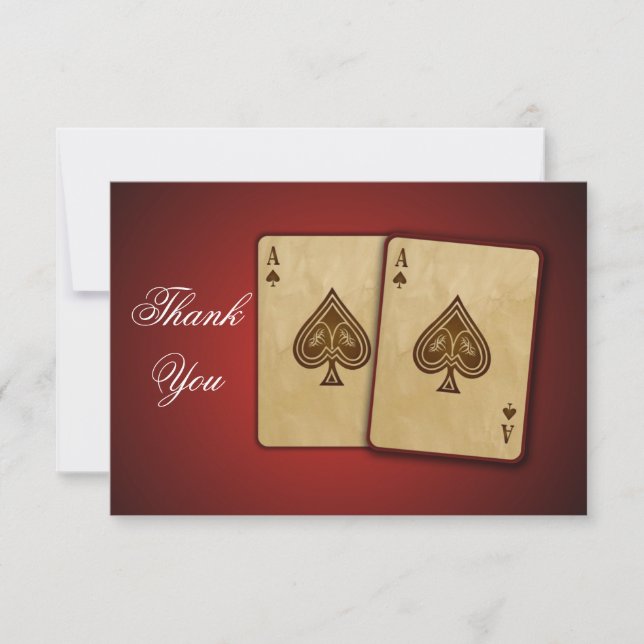 Vegas theme Thank You Card standard 3.5 x 5 (Front)
