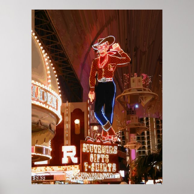 Vegas Vic Vector Graphic Poster (Front)