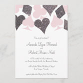 Destiny Las Vegas Wedding Invite Rose Gold Glitter, Zazzle