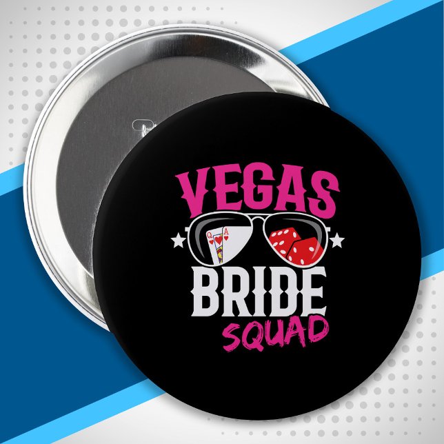 Vegas Wedding Bride Squad Vegas Bachelorette Party Button (Creator Uploaded)