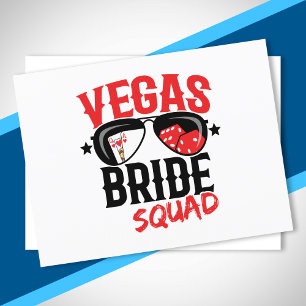 Vegas Wedding Bride Squad Vegas Bachelorette Party Postcard