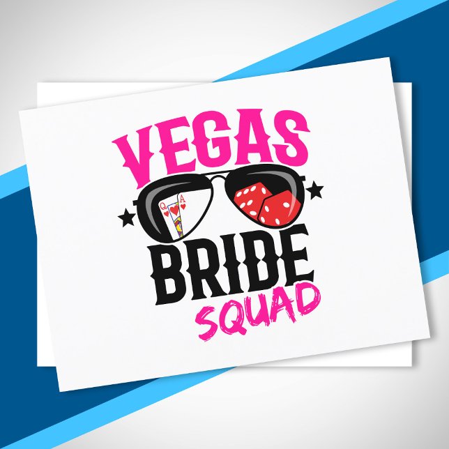 Vegas Wedding Bride Squad Vegas Bachelorette Party Postcard (Creator Uploaded)